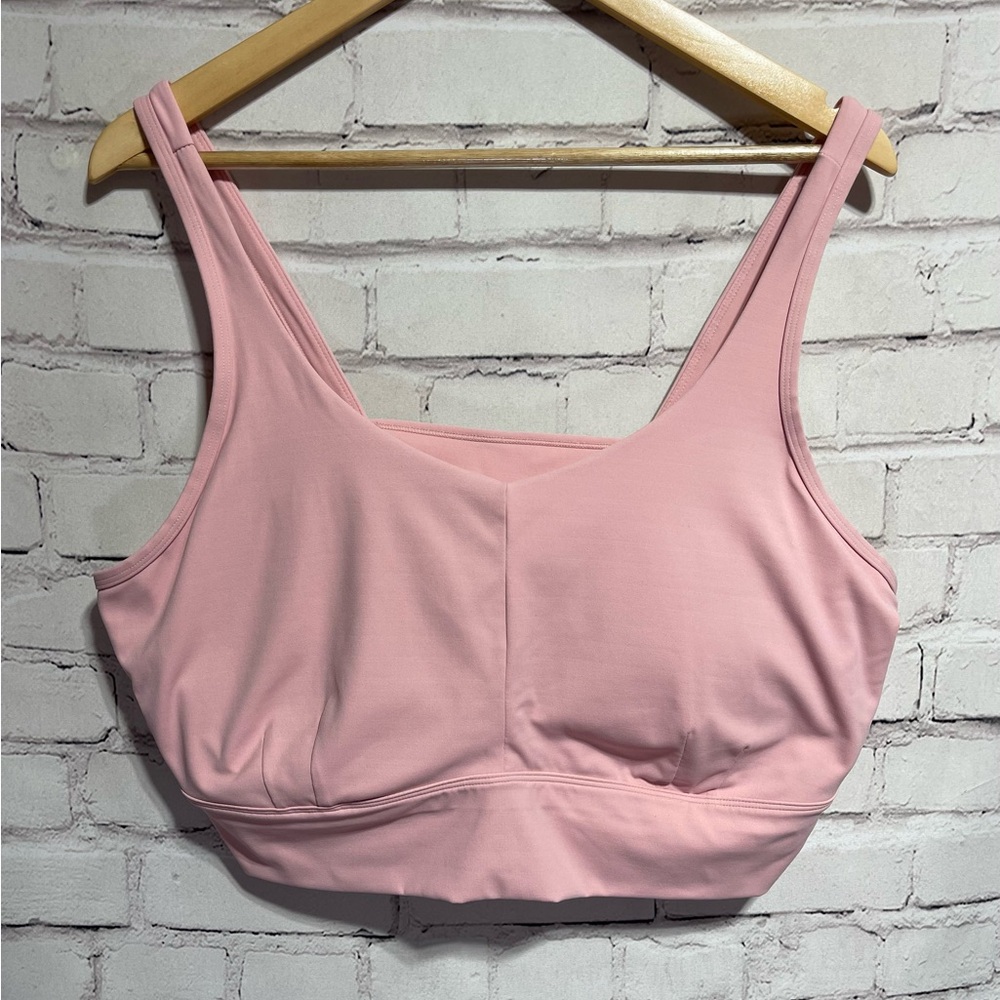 Duluth Trading Co Armachillo Cooling Longline Bra Light Blush Pink Size 2X
